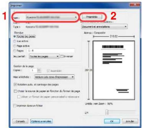 KYOCERA TASKalfa 7551ci - Configurer les paramétres. - 1
