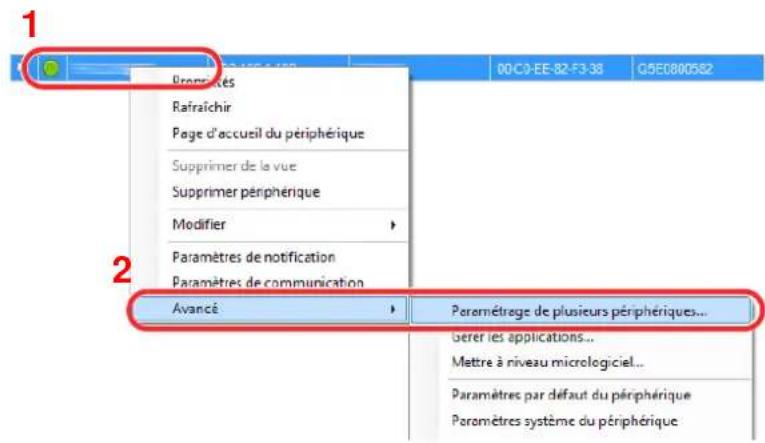 KYOCERA TASKalfa 7551ci - Inscription des données du carnet d'adresses sur la machine - 1