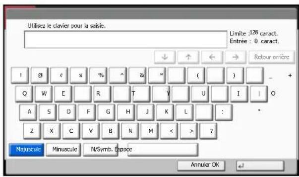 KYOCERA TASKalfa 7551ci - Écran de saisie en majuscules - 1
