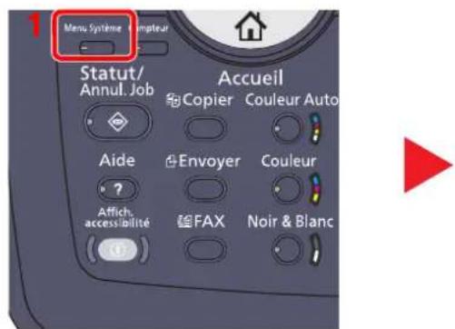 KYOCERA TASKalfa 7551ci - Afficher l'écran. - 1
