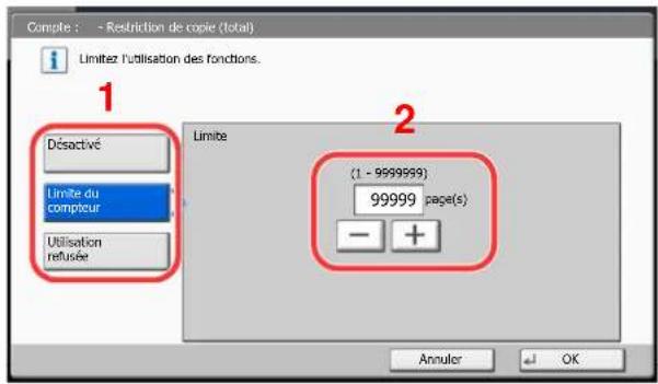 KYOCERA TASKalfa 7551ci - Configurer les paramètres. - 1