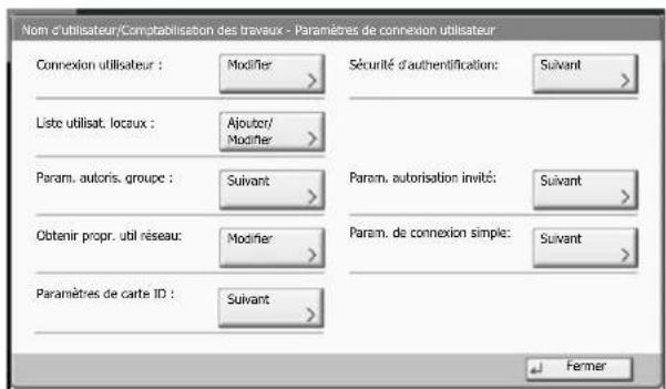 KYOCERA TASKalfa 7551ci - Configurer les paramètres. - 1