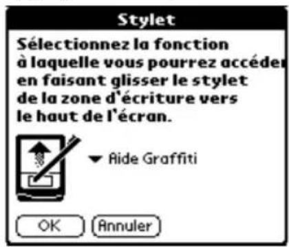 PALM m105 - Pour modifier les préférences du stylet : - 1