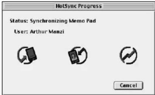PALM m105 - Pour exécuter une HotSync locale sur un Macintosh : - 4