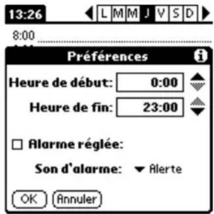 PALM m105 - Préférences - 1