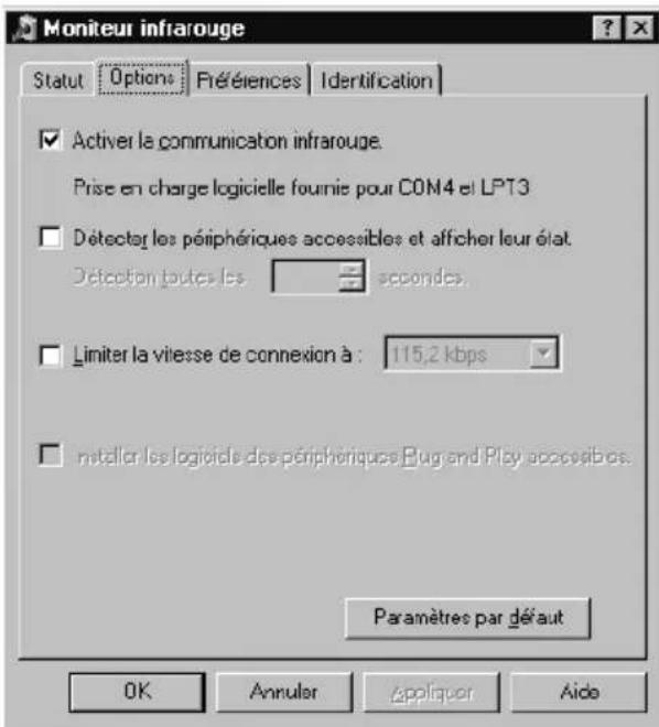PALM m105 - Pour vérifier les ports utilisés pour la communication par infrarouge sur un ordinateur Windows : - 1