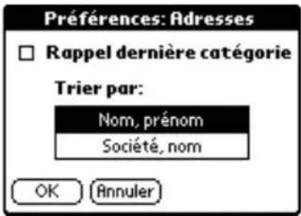 PALM m105 - Adresses : - 1