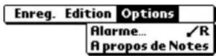 PALM m105 - Menus Options - 2