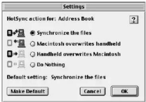 PALM m105 - Pour restaurer vos données à partir d'un Macintosh après une réinitialisation matérielle : - 2