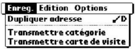 PALM m105 - Menus Enreg. - 1