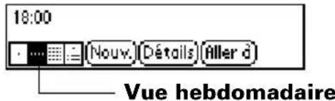 PALM m105 - Pour afficher la vue hebdomadaire : - 1