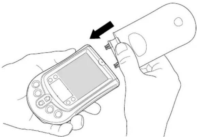 PALM m105 - Pour retirer le couvercle de protection amovible : - 2