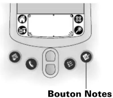 PALM m105 - Pour ouvrir l'application Notes : - 1