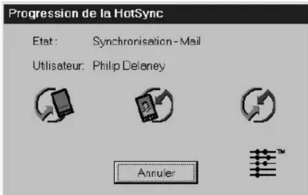PALM m105 - Pour exécuter une HotSync locale sur un ordinateur Windows : - 3