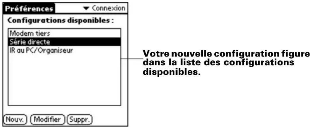 PALM m105 - Pour créer une connexion IrCOMM au modem : - 3