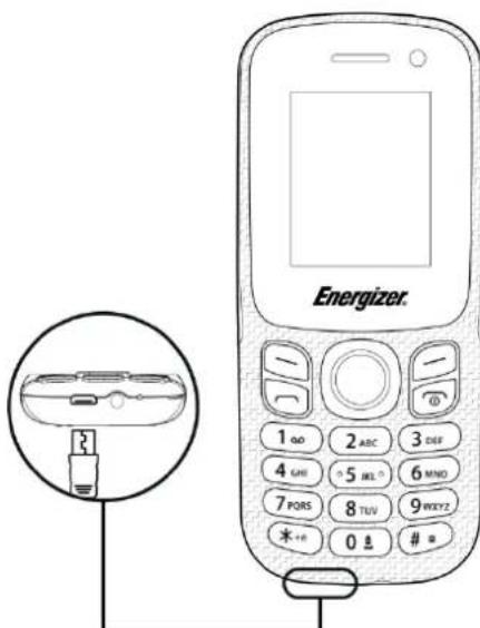 ENERGIZER E130S - Chargement de la batterie - 1