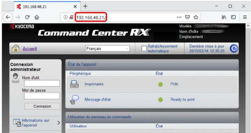 KYOCERA ECOSYS P4135dn - Afficher l'écran. - 1