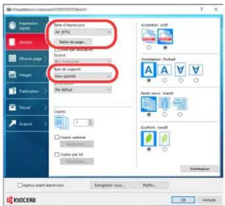 KYOCERA ECOSYS P4135dn - Configurer les paramètres. - 2