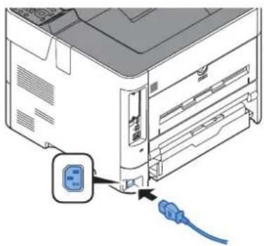 KYOCERA ECOSYS P4135dn - Raccorder le câble à la machine. - 1