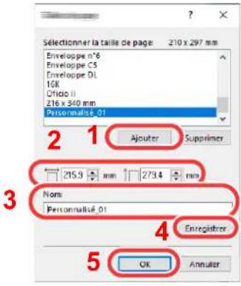 KYOCERA ECOSYS P4135dn - Enregistrer le format de papier. - 1