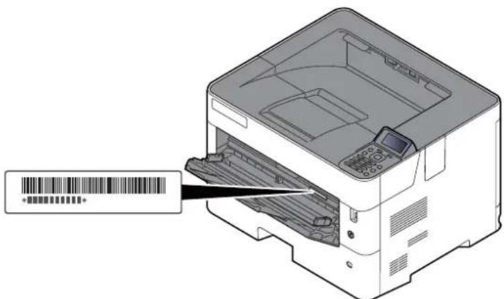 KYOCERA ECOSYS P4135dn - Vérification du numéro de série de l'équipement - 1