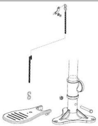 Bradley S19214EW - Pièces de remplacement et liste des pièces — Bride et drain - 1