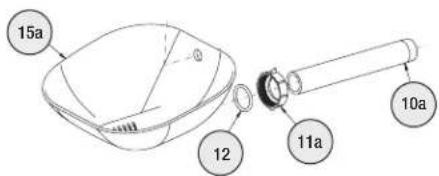 Bradley S19214EW - Lista de piezas — Receptor y buje - 2