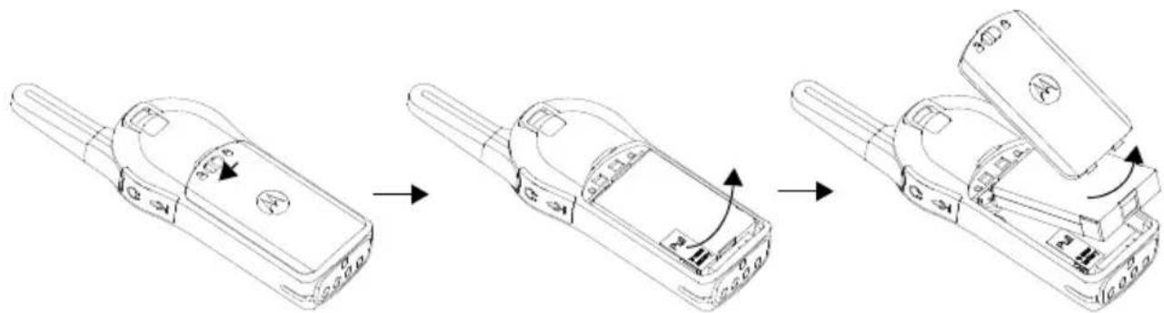 MOTOROLA DLR1020 - Removing the Lithium-Ion (Li-Ion) Battery - 1