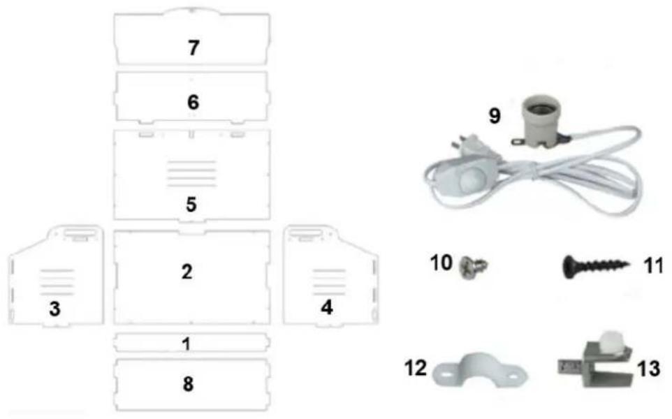 Wiesenfield WIECB200 - Assembly parts (with the small model as example) - 1