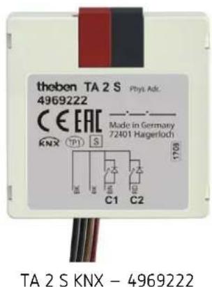 THEBEN TA 2.1 KNX - Interfaces pour bouton-poussoir TA 2 S, TA 4 S, TA 6 S et TA 8 S - 1