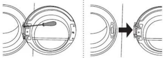 ASKO T209H.W - INVERSION DU SENS D'OUVERTURE DU HUBLOT - 2