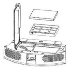 Clean Air Optima VC002 Smart - Remplacement du filtré HEPA et du filtré à charbon actif dans le bac à poussière - 2
