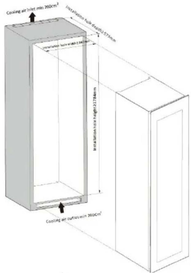 Witt WCI60882BG - WI6045H-1B24 avec porte ouverte - 12