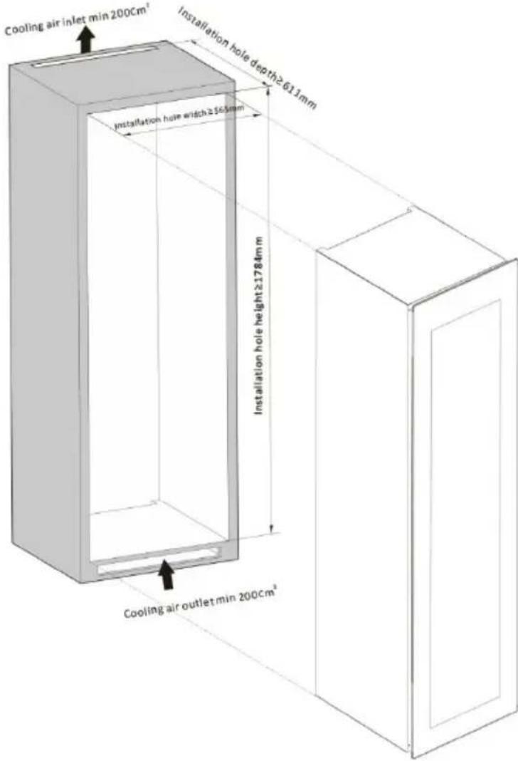Witt WCI60882BG - WI6045H-1B24 avec porte ouverte - 8