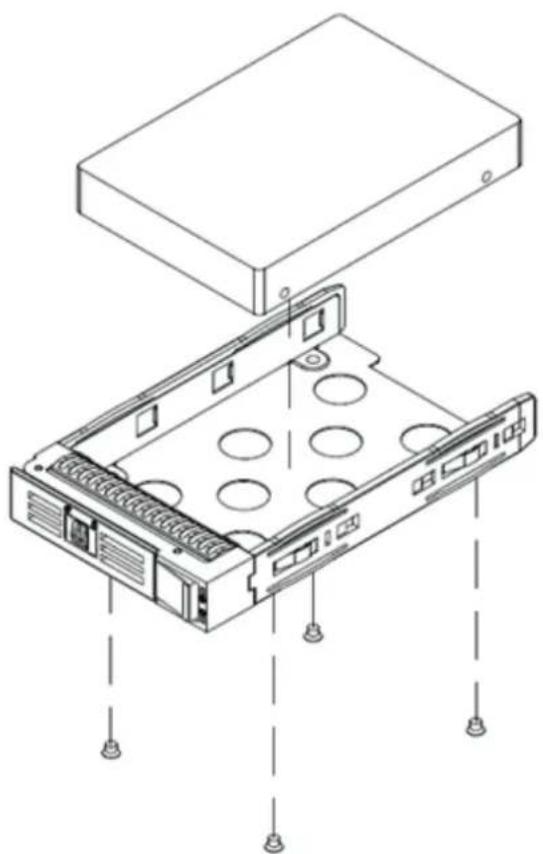 Advantech HPC7420 - Installing HDD in HDD Trays/安装硬盘于硬盘托盘/安装硬碟於硬碟托盤 - 2