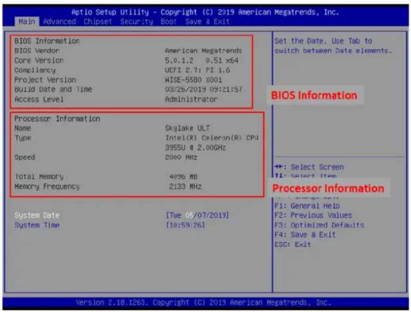 Advantech AMAX5580 - BIOS 配置 - 1