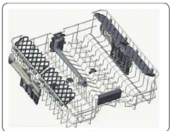 KENMORE Elite 14689 - Upper Rack Height Setting - When Rack is Filled (Models 1468# and 1469#) - 1