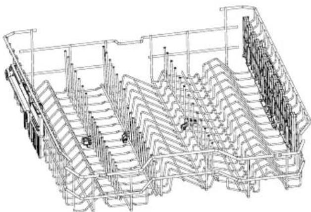 KENMORE Elite 14689 - Upper Rack with Cup Shelf - 2