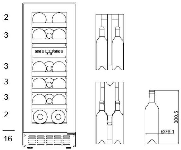 LE CHAI LBB240POV - LB160 / LBN160 :16 bottles Max - 1
