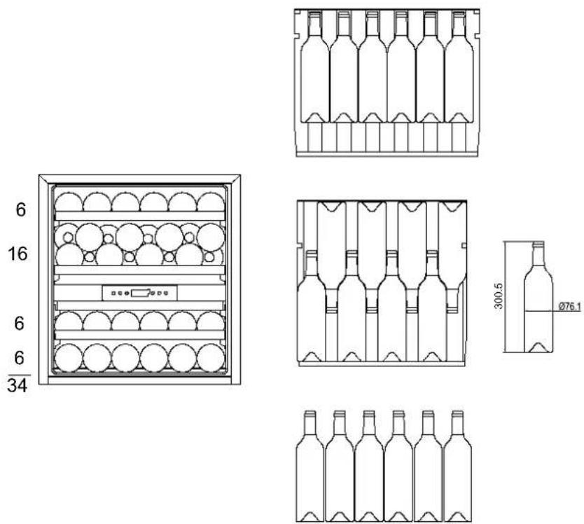 LE CHAI LBB240POV - LB340 / LBN340 :34 bottles Max - 1