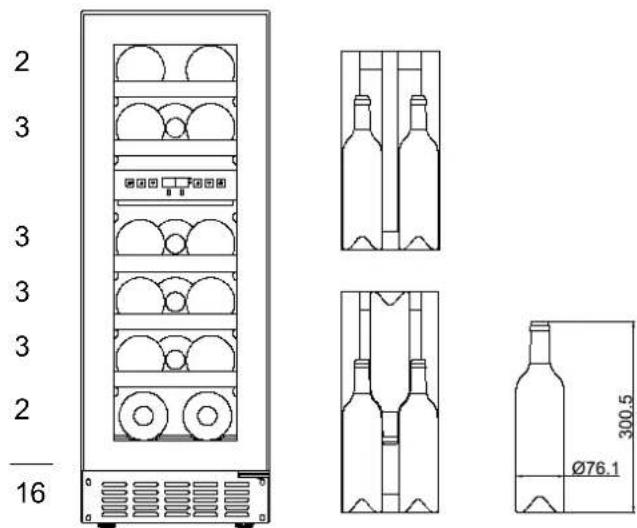 LE CHAI LBB240POV - LB160 / LBN160 :16 botellas Max - 1