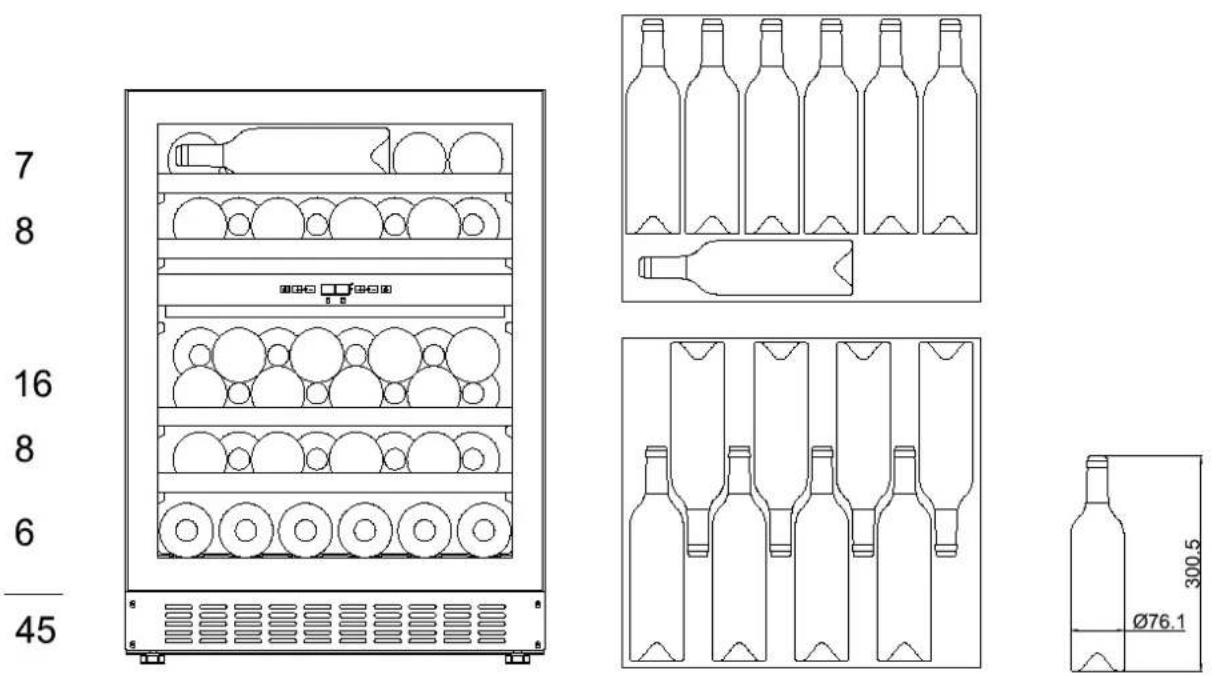 LE CHAI LBB240POV - LB340 / LBN340 :34 bottles Max - 3