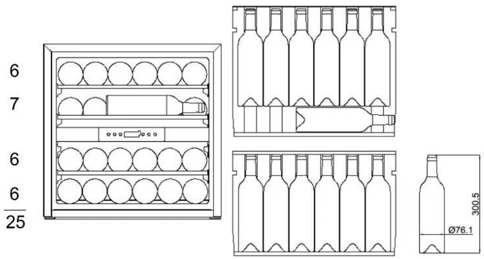 LE CHAI LBB240POV - LB340 / LBN340 :34 bottles Max - 5