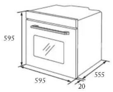 FAR FME7024IXM - Schéma de l'armoire (armoire en position horizontale) - 1