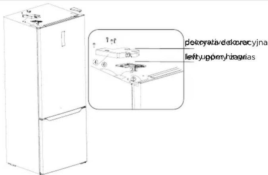 MIDEA MDRB593FGE46 - Zmiana kierunku otwierania drzwi - 8