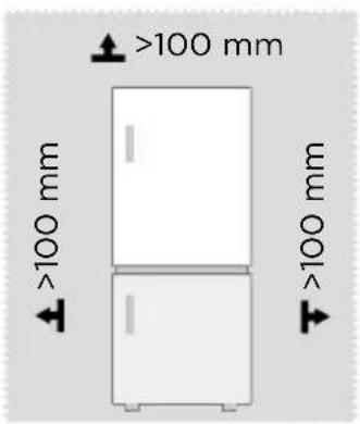 MIDEA MDRB593FGE46 - Rozmery a odstupy - 1