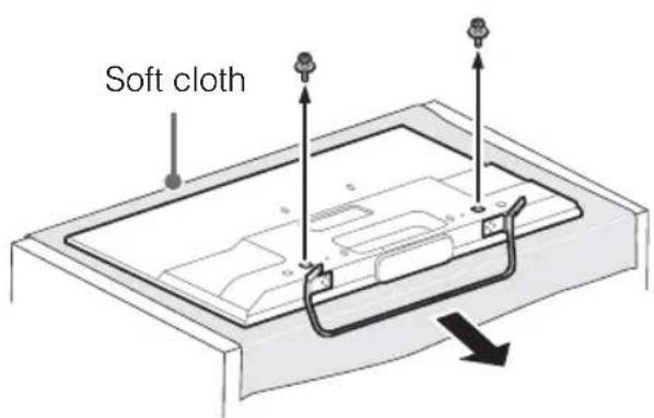 SONY KDL55W700B - Detaching the Table-Top Stand from the TV - 2