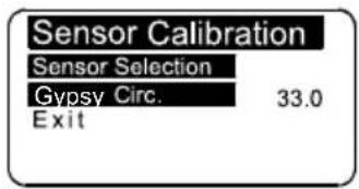 Lofrans Iris II - Sensor calibration menu - 1