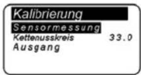 Lofrans Iris II - Menu Sensorkalibrierung - 1