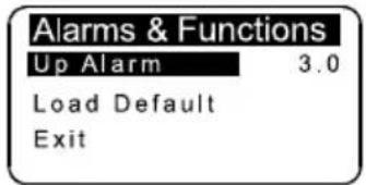 Lofrans Iris II - Alarm and functions menu - 1